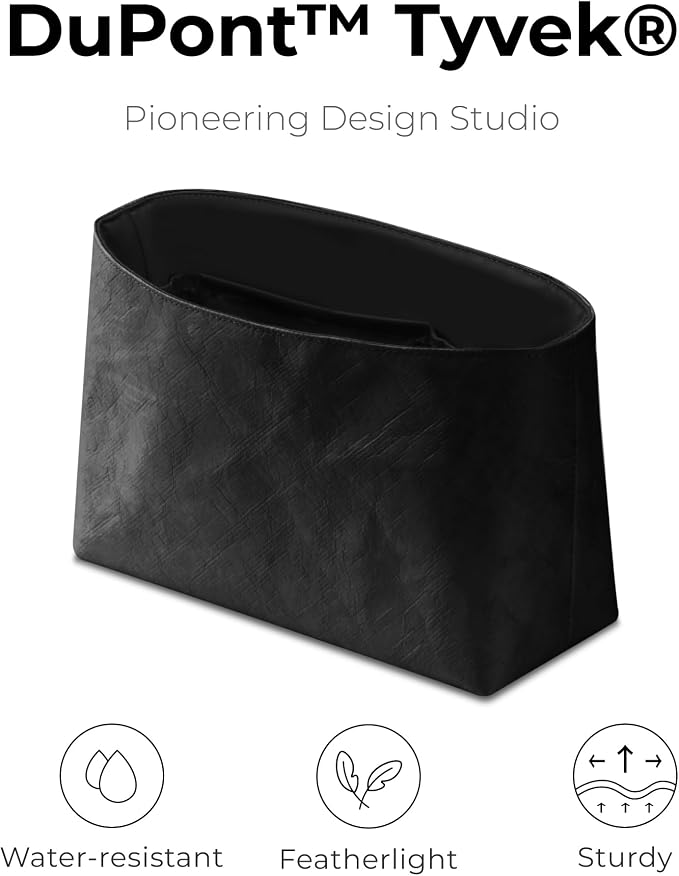 Purse Organizer Insert for HERMES 2424 Mini Handbag,Custom Fit Inside Premium Matte Black Lightweight WaterResistant Tote Bag Insert Accessories - Image 4