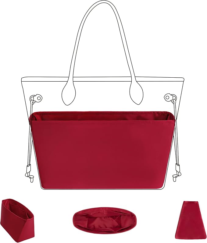 DGAZ Purse Organizer Insert Fits Neverfull-Bags，Silk Bag Organizer，Luxury Handbag & Tote Shaper（GM） by DGAZ