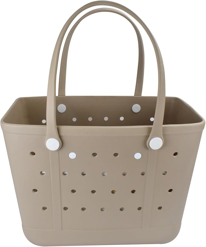 Extra Large Rubber Beach Bag Tote Bag for Women Waterproof Bag | Waterproof EVA Beach Tote with Zipper Pocket & Non-Slip Bottom | Sturdy Tote for Beach Pool Boat Groceries & Travel - Image 8