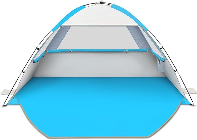 Gorich Beach Tent Sun Shelter for 3/4/6/8/10 Person with UPF 50＋ UV Protection, Lightweight & Easy Setup Beach Shade Canopy, Portable Beach Shade Tent Beach Cabana by Gorich