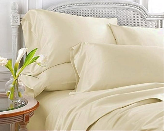 100% Cotton Sateen Pillow Cases Covers - Set of 4 with Zipper Closure (Square - 16 inch x 16 inch, Beige) by Unknown