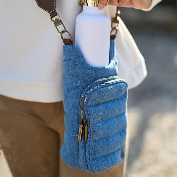 WanderFull® Original HydroBag®, Fits Up to 32 oz Water Bottle Holder with Strap, Gift for Women, Hands-Free Crossbody, Water Bottle Carrier Bag with Phone Pocket - Image 7