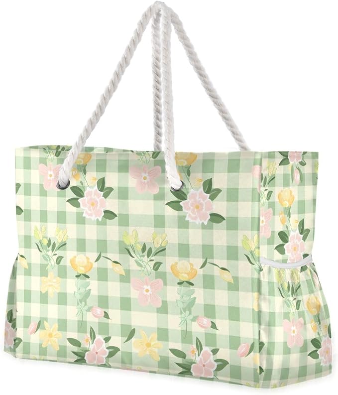 senya Large Beach Bags Totes Swim Canvas Tote Shoulder Bag Water Resistant Bags for Gym Travel Daily by senya