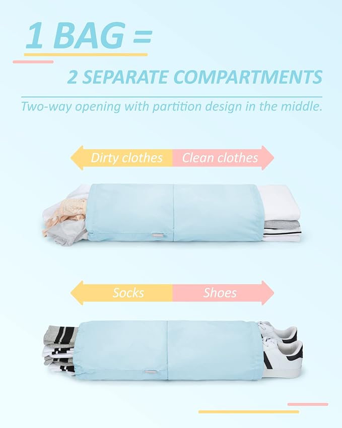 BAGSMART 6 Set /4 Set/2 Set Compression Packing Cubes for Travel, Lightweight Luggage Organizer Bags, Durable Space Saver Bags Travel Essentials - Image 4