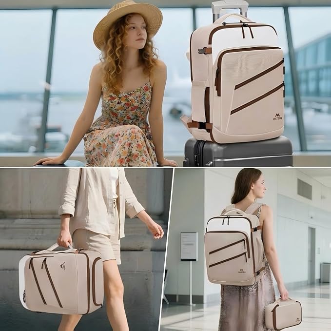 MATEIN Personal Item Travel Backpack, Carry on Bag with Electronics Case | Airplane Approved, Overnight Backpack for Women, Fits 17 inch Laptop Compartment, Water Resistant, Travelling Essential - Image 9
