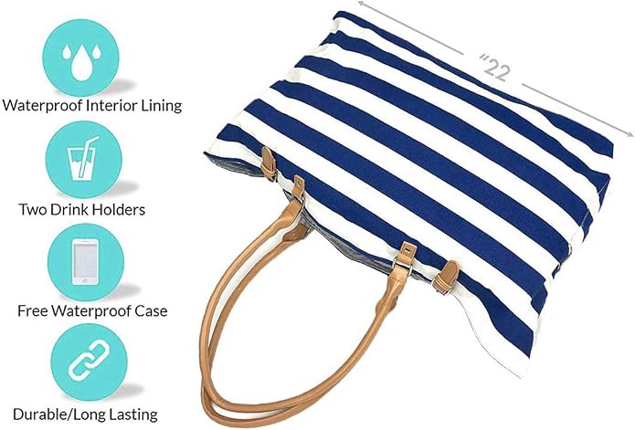 Keho Waterproof Beach Bag with Pockets For Women (Sandproof) - Image 8