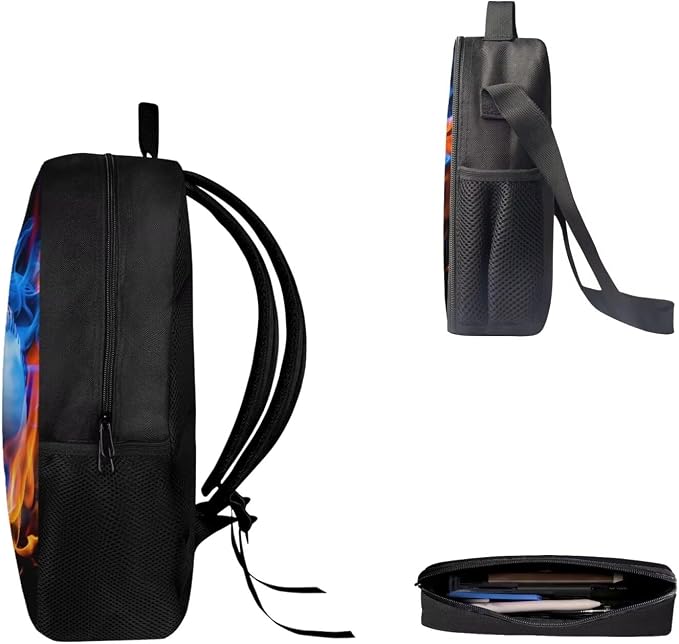 Mumeson Cool Baseball Backpack for Kids,Rucksack Lightweight School Bags Large Bookbags Soft Backing Daypack Insulated Lunch Tote Bag Pencil Case Pouch Storage - Image 3
