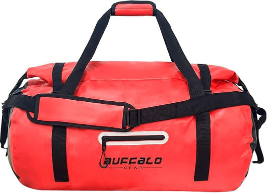 Buffalo Gear Waterproof Duffle Bag 40L 60L 80L Roll-top Dry Bag Heavy Duty Waterproof Duffel Travel Bag for Kayaking Rafting Boating Fishing Camping by BuffaloGear