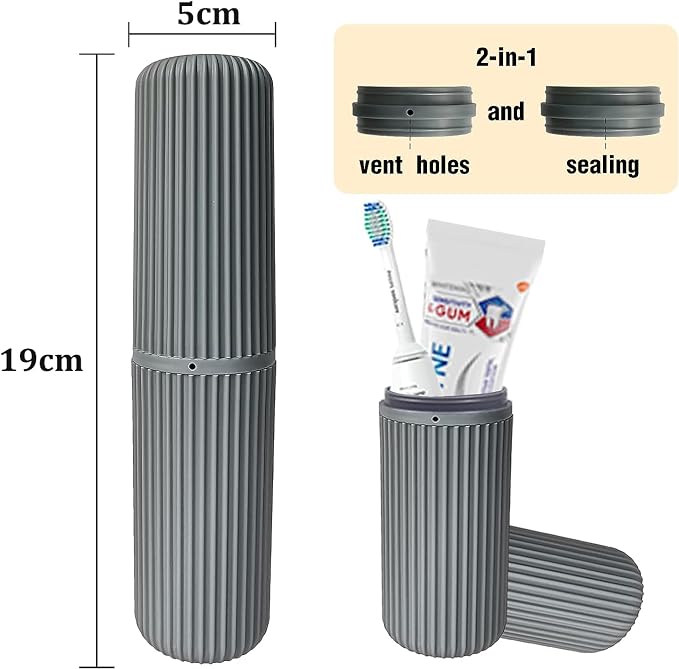 8 Pcs Packing Cubes, Travel Luggage Organizer for Men and Women, Toiletry Bag, Packing Cubes for Travel - Set of 8, 2. Grey, 9 Pieces Set with Toothbrush Holder, Travel Accessories - Image 3