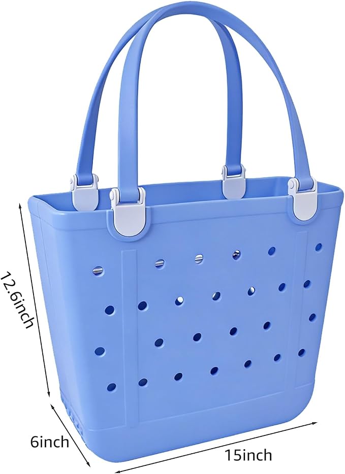 Lightweight Extra large Rubber Beach Bag Small mini Tote Bag for Gym Waterproof medium Open Handbag for Pool Sports - Image 2