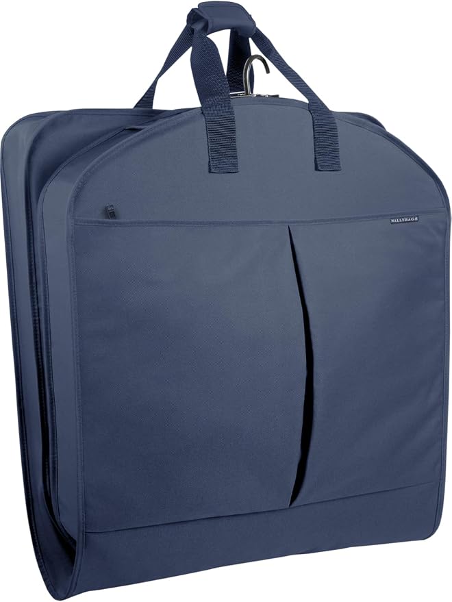 WallyBags 45” Deluxe Extra Capacity Travel Garment Bag with two pockets by WallyBags