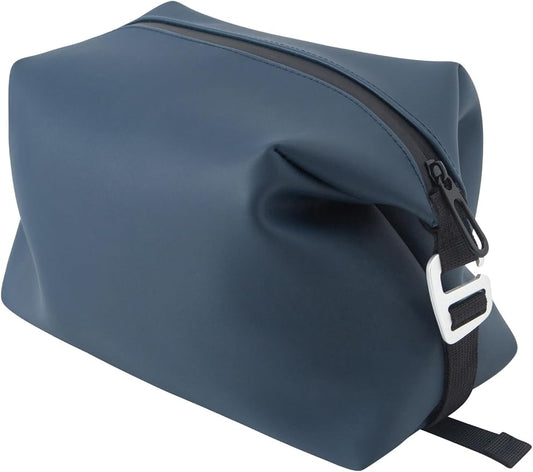 6"x 11" 6L Large Silicone Toiletry Bag,Waterproof Leakproof Foldable Travel Organizer,Dopp Kit Alternative for Men & Women,Navy Bule by Onbagway