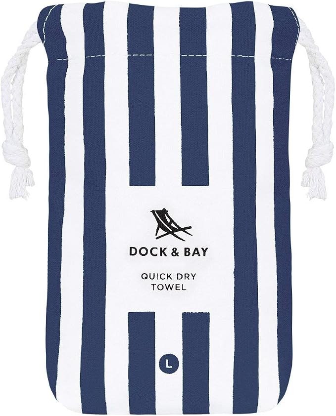 Dock & Bay Beach Towel - Quick Dry, Sand Free - Compact, Lightweight - 100% Recycled - Includes Bag - Cabana - Whitsunday Blue - Large (160x90cm, 63x35) - Image 3