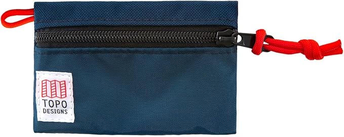 Topo Designs Accessory Bags, Travel Organizer Accessories for Smaller Items, Durable Storage Pouch, 3 Sizes, Fully Lined Pack Cloth (Micro, Navy/Navy) by TopoDesigns