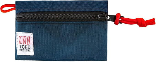 Topo Designs Accessory Bags, Travel Organizer Accessories for Smaller Items, Durable Storage Pouch, 3 Sizes, Fully Lined Pack Cloth (Micro, Navy/Navy) by TopoDesigns