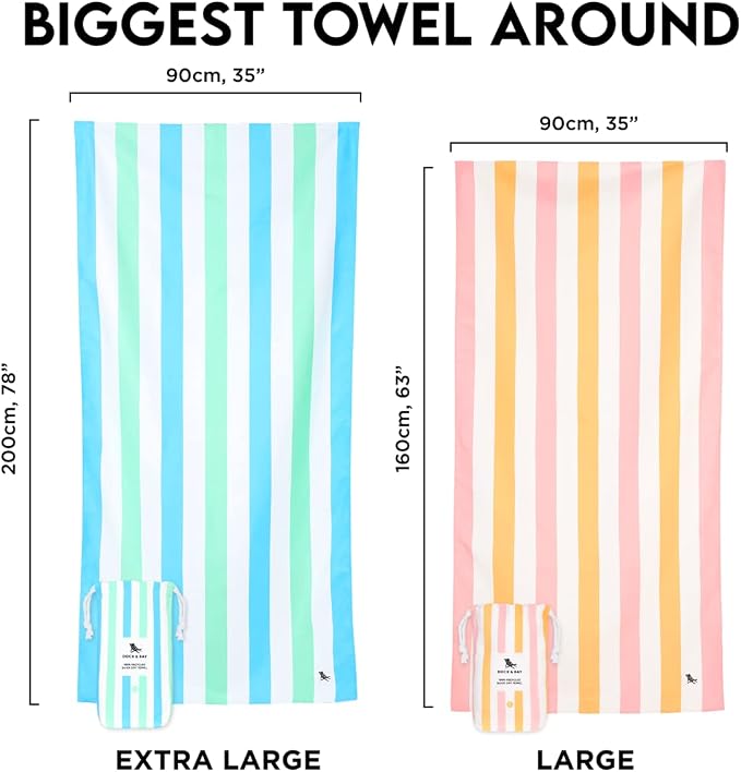 Dock & Bay Beach Towel - Quick Dry, Sand Free - Compact, Lightweight - 100% Recycled - Includes Bag - Summer - Unicorn Waves - Extra Large (200x90cm, 78x35) - Image 4