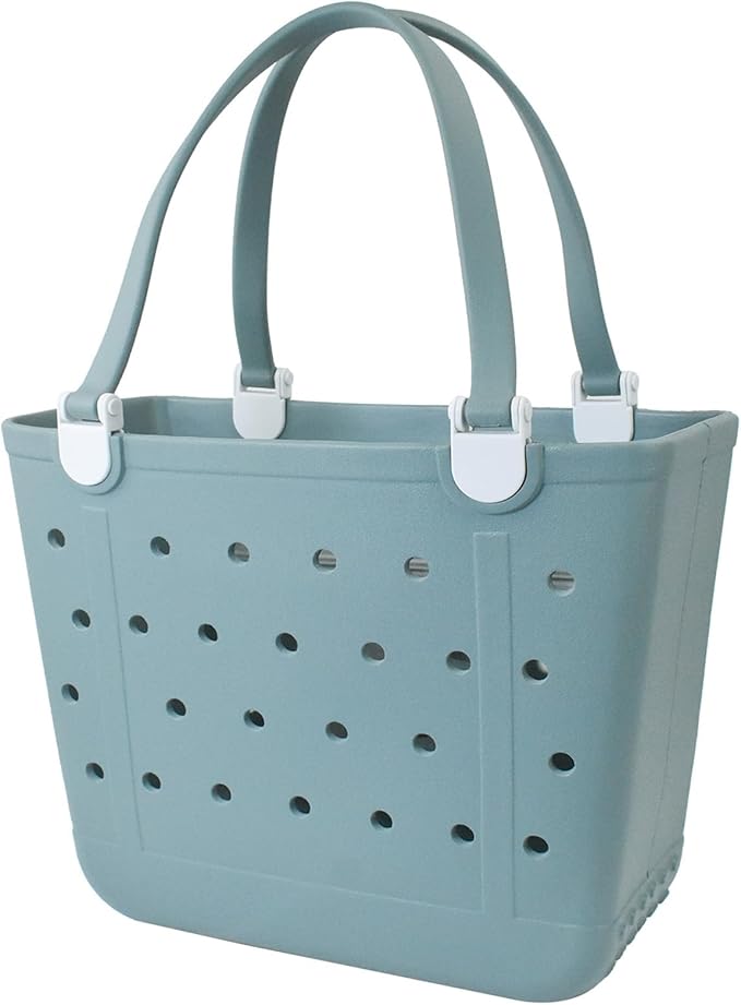 Lightweight Extra large Rubber Beach Bag Small mini Tote Bag for Gym Waterproof medium Open Handbag for Pool Sports by Addoklm