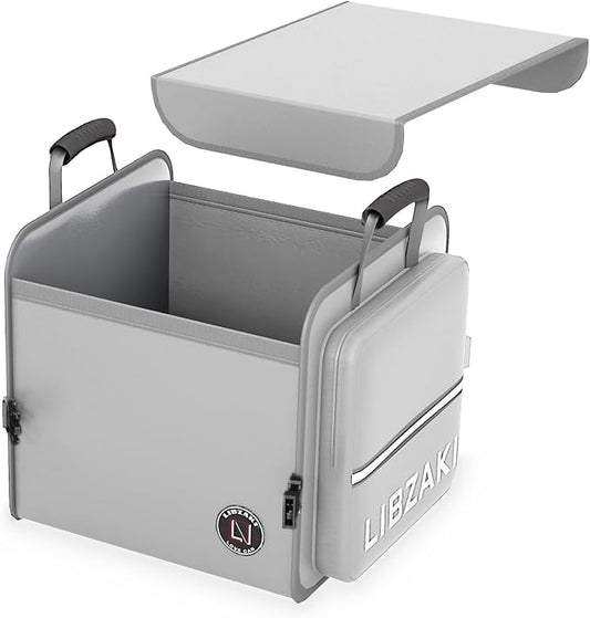 LIBZAKI Car Trunk Storage Organizer, Collapsible Trunk Storage Box for Car Truck SUV-Gray by LILIBZAKI