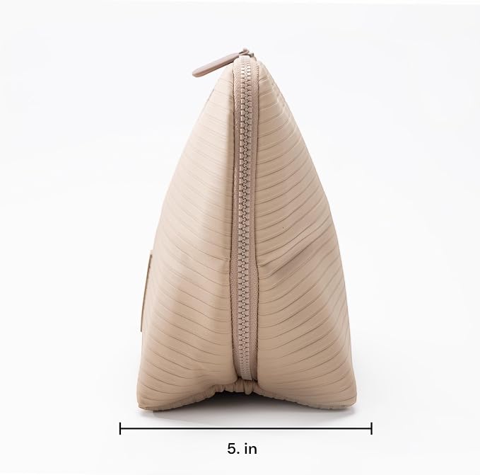 THE VERTI-Vertical Waterproof Makeup & Toiletry Bag | 23-Pocket Organizer with Upright, Fold-Down Design for Skincare, Toiletries & Essentials (Sandstone) - Image 6