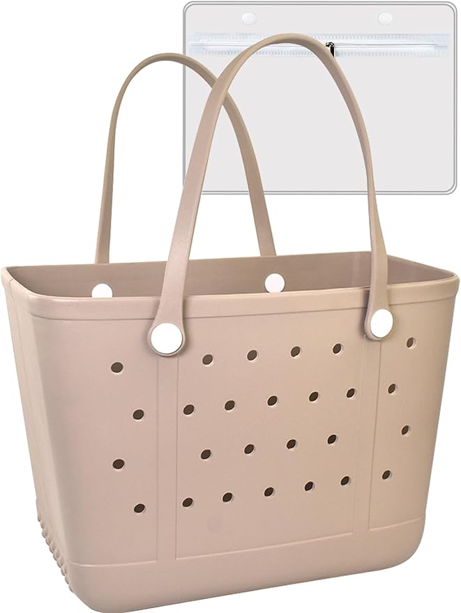 Beach Tote Bag for Women, Rubber Beach Bag Waterproof Sandproof, Extra Large EVA Tote Bag Boat Bag by Uwyriwooq