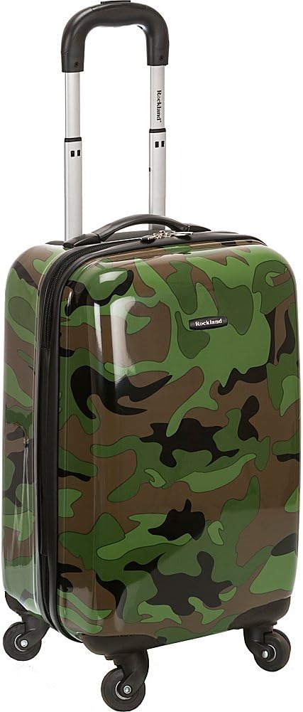 Rockland Safari Hardside Spinner Wheel Luggage, CAMO, Carry-On 20" by Rockland