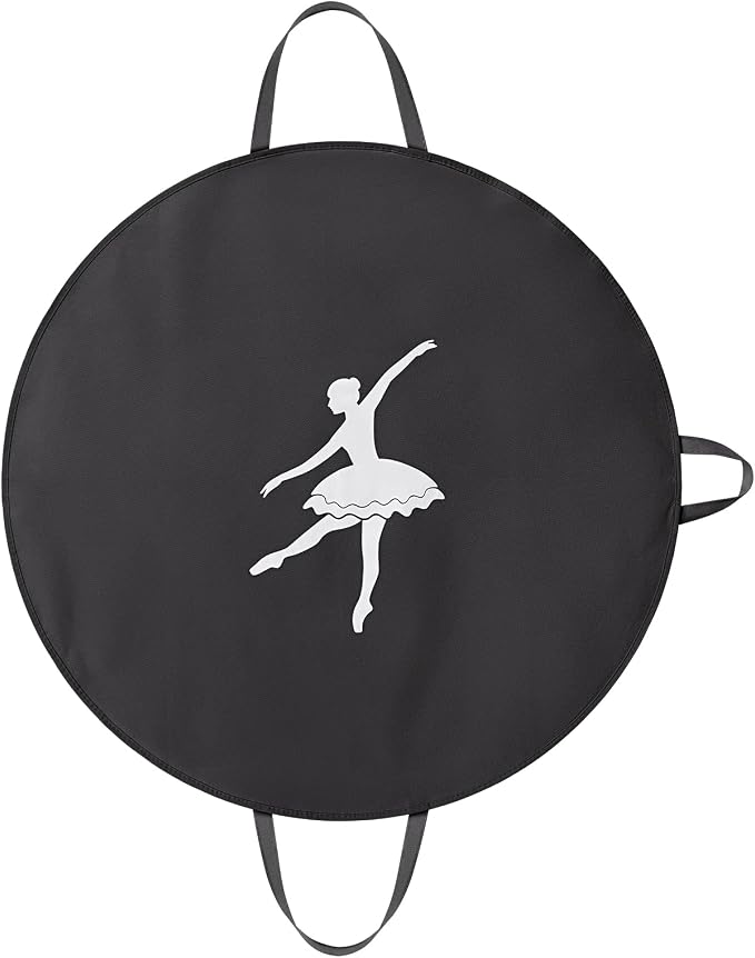 LOVEGRASS Tutu Garment Bag for Kids, 35" Tutu Bag for Hanging Clothes, Pancake Dance Bag for Dance Costume, Round Ballet Bag with 3 Handles for Children Girls, Black by LOVEGRASS