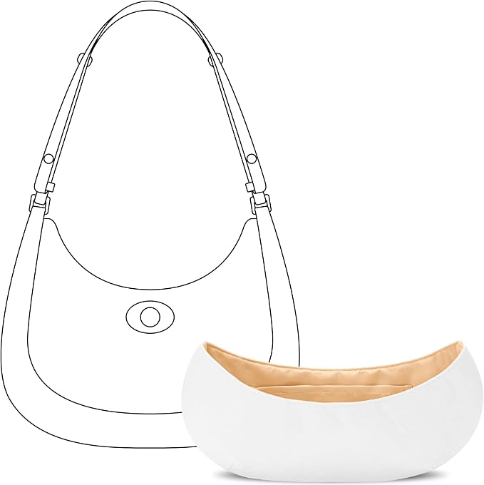 Handbag Organizer Insert for Tory Burch Robinson bag, Custom Fit Inside Premium Vanile Lightweight WaterResistant Purse Insert by FANJIProject