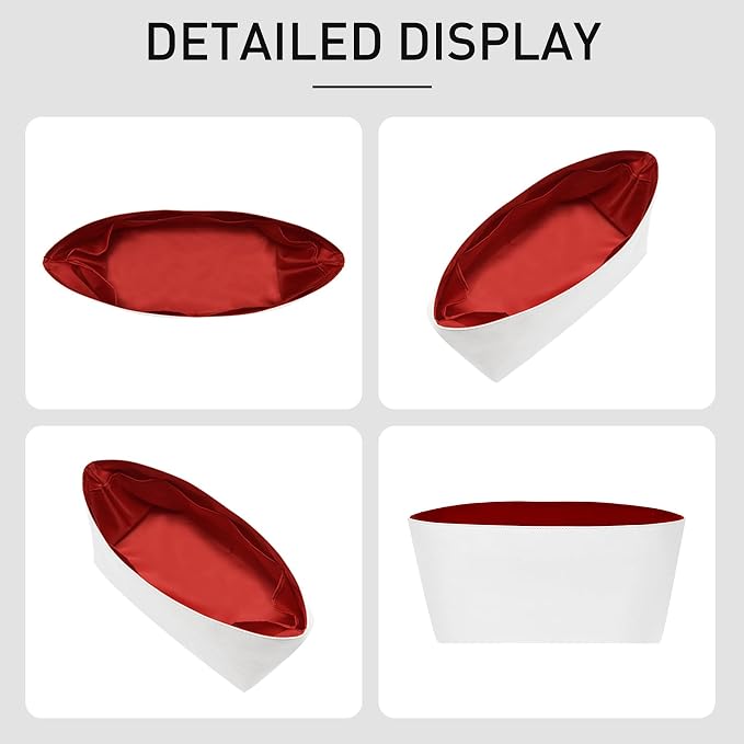 Purse Organizer Insert Compatible with Lv Neverfull PM and More, Premium DupontPaper Lighgtweight Bag Liner Diveider Shaper for Tote Handbags, White-red/M - Image 6