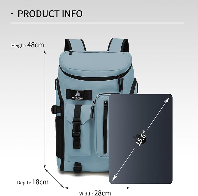 Kalesi Gym Duffle Tennis Bag Backpack 4-Way Waterproof with Shoes Compartment for travel Sport Hiking laptop (Grayish blue) - Image 2