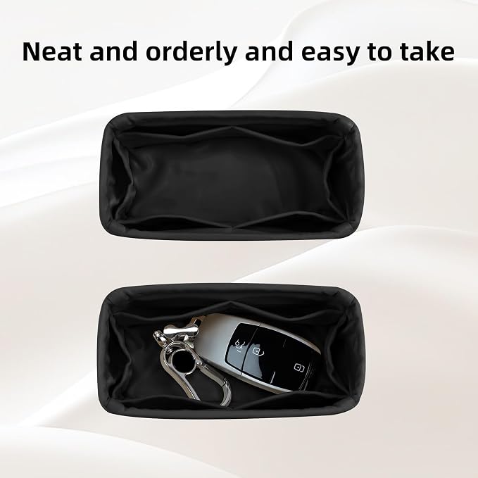 DGAZ Silk Purse Organizer Insert Fits LV Speedy 16/20/25/30/35/45 bags，Silky Smooth Bag Organizer，Luxury Handbag & Tote Shaper（Black，SP16） - Image 5