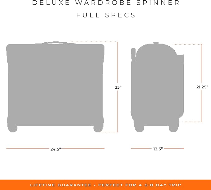 Briggs & Riley Deluxe Wardrobe Spinner - Checked Luggage for Travel, Suitcases with Wheels, Softside Rolling Bag for Men & Women, Built in Hook for Clothes - Baseline Collection, Black - Image 14