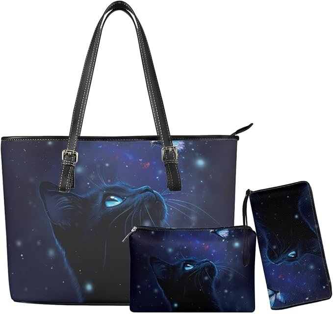 Women Purse Handbags Wallet Sets Leather Shoulder Tote Bag for Women,Top Handle Purse with Wrist Wallet Bag by Unknown