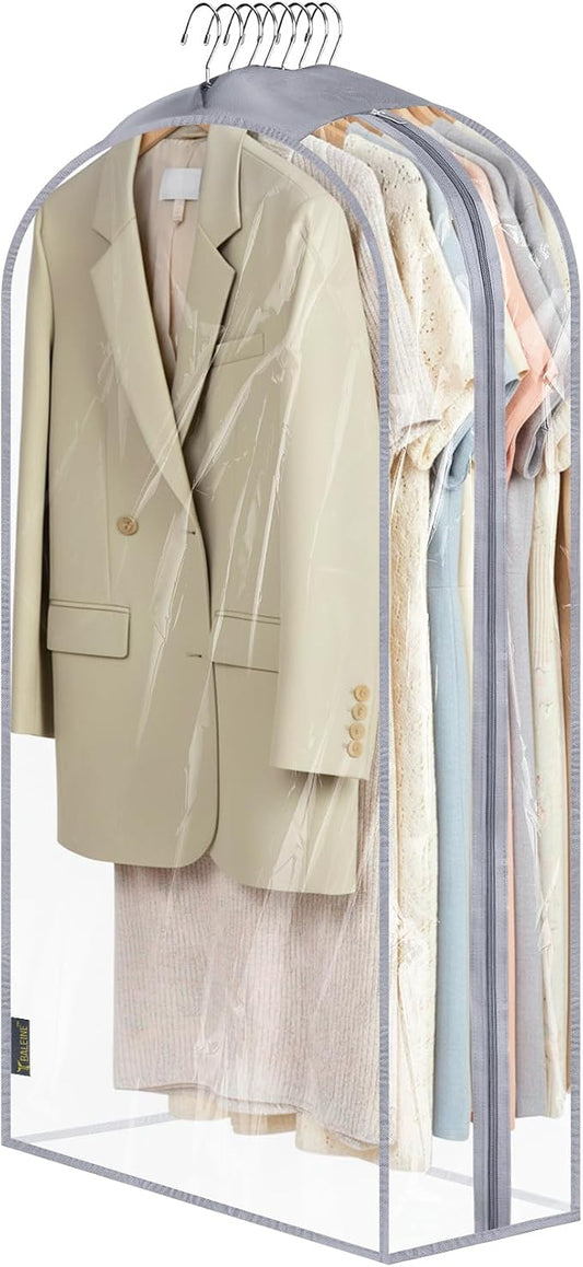 BALEINE 40'' Clear Garment Bags, 10.5'' Wide PEVA Suit Bag for Closet Clothes Dresses Suit Coats Storage (Clear, 1PK) by BALEINE