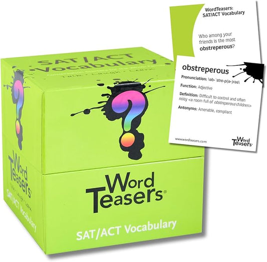 ? WORD TEASERS SAT Vocabulary - Vocabulary Builder for Kids, Teens & Adults - Fun Family Conversation Starter & Vocabulary Game - SAT Word Game - 150 SAT Vocabulary Flash Cards