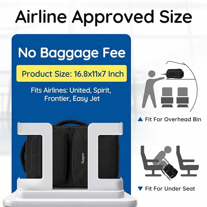 Taygeer Mochila De Viaje Para Hombre, TSA Travel Laptop Backpack for Men | Carry on Bag, Fits 15.6 Inch Laptop, Shoe Pouch, Water Bottle Pocket, Travel Gift for Men Business Work Black - Image 3