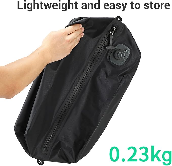 Reusable Travel Vacuum Bags, 20L Automatic Vacuum Compression Bag Built in Pump, Space Saver Seal Packing Cubes for Clothing for Carry On Suitcase and Backpack Luggage (Black Grid) - Image 3