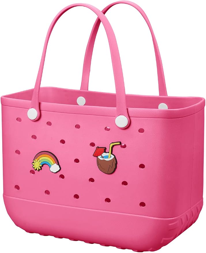Baonat Beach Bag Rubber Tote Bag - Waterproof Travel Bag for Women Washable Tote Bag Handbag for Sports Beach Market Pool by BAONAT