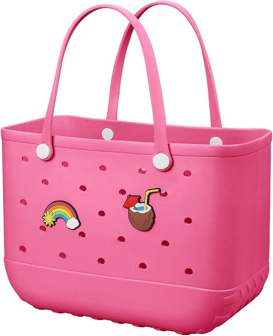 Baonat Beach Bag Rubber Tote Bag - Waterproof Travel Bag for Women Washable Tote Bag Handbag for Sports Beach Market Pool by BAONAT