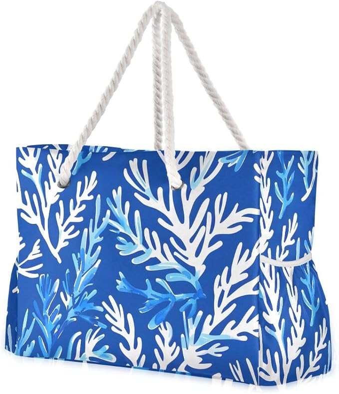 senya Large Beach Bags Totes Swim Canvas Tote Shoulder Bag Water Resistant Bags for Gym Travel Daily by senya