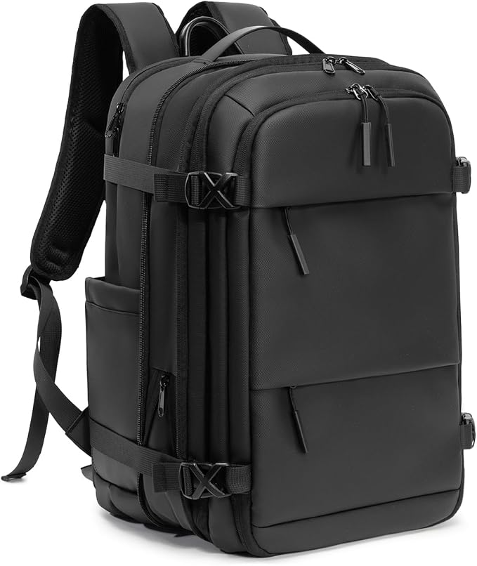 Vacuum laptop bag Compression Backpack Expandable, TSA-Approved Carry-On Water-Resistant Design for Travel with air pump (Built in pump, Large) by Unknown