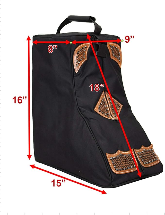 Tahoe Tack Durango Triple Layer Padded Western Boot Carry Bag with One Year Warranty (Brown) - Image 3
