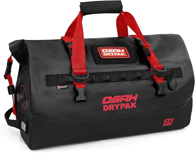 OSAH DRYPAK Waterproof Duffel Bag 25L/40L/60L – Heavy-Duty Motorcycle Tail Bag, Roll-Top Dry Bag for Travel, Camping, Boating, Kayaking, Outdoor Adventure by OSAHDRYPAK