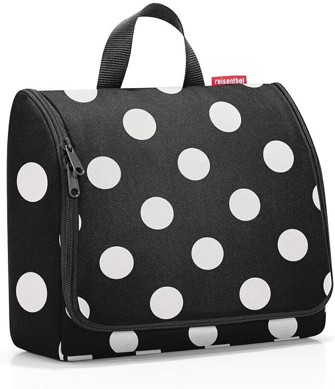 reisenthel Toiletbag XL Practical Toiletry Bag with Hook, Water-Repellent Material, Dots White, Einheitsgröße, Sports by reisenthel%C2%AE