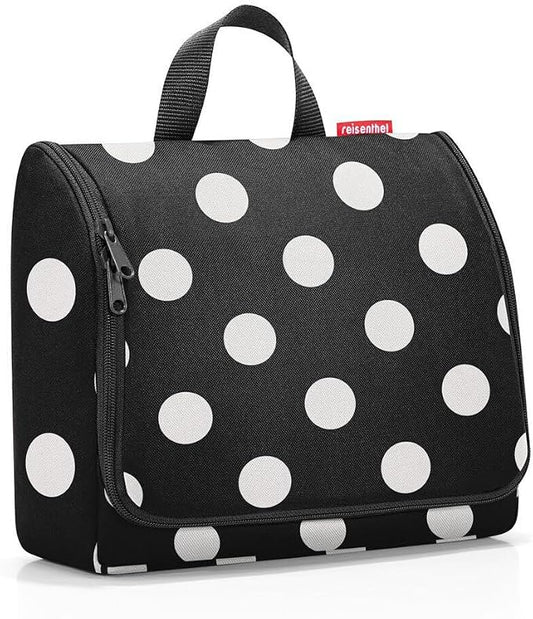 reisenthel Toiletbag XL Practical Toiletry Bag with Hook, Water-Repellent Material, Dots White, Einheitsgröße, Sports by reisenthel%C2%AE