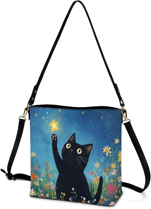 HUGS IDEA Boho Bags for Women Leather Handbag Shoulder Bucket Crossbody Purse - Image 7