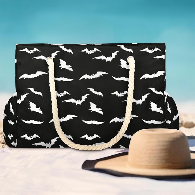 Large Beach Bag with Zipper Beach Bags for Women Water Resistant Swim Pool Bag - Image 2