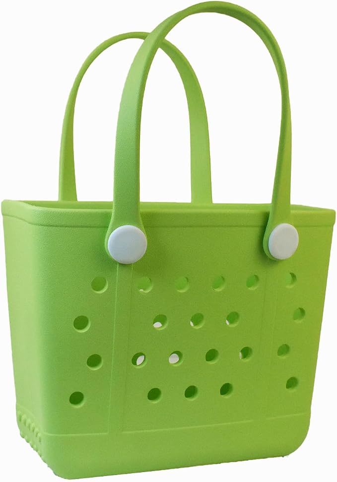 Rubber Beach Bag for Women, Waterproof Travel Tote Bags for Beach | Waterproof Sand-proof Tote Bags with Zipper Pocket, Durable Lightweigh Tote Bag for Outdoor by Unknown