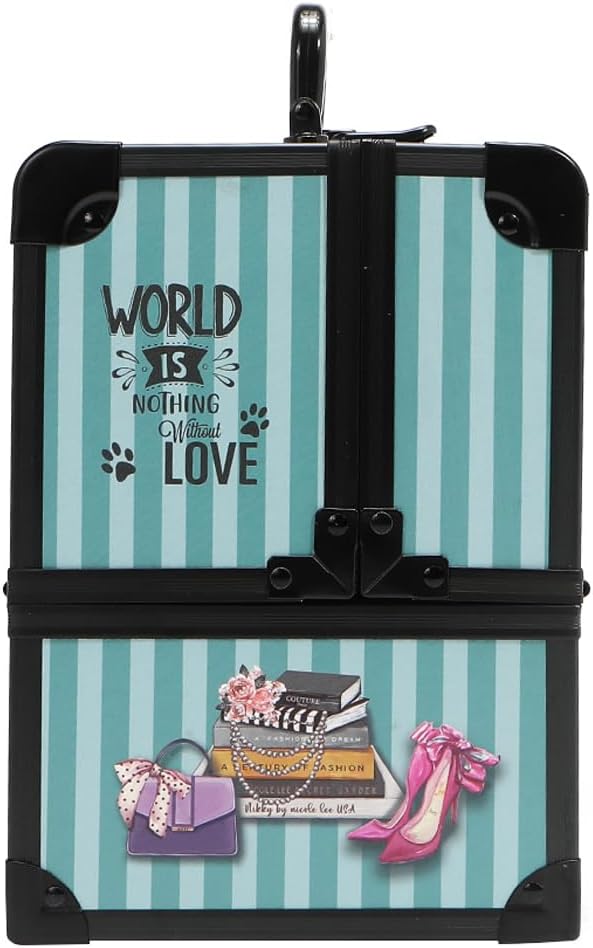 Nicole Lee Nikky Bag Multi-Tier Cosmetic Organizer Case, EIFFEL DREAMS, PVC and Aluminum Frame (MEANT TO LOVE YOU) - Image 3