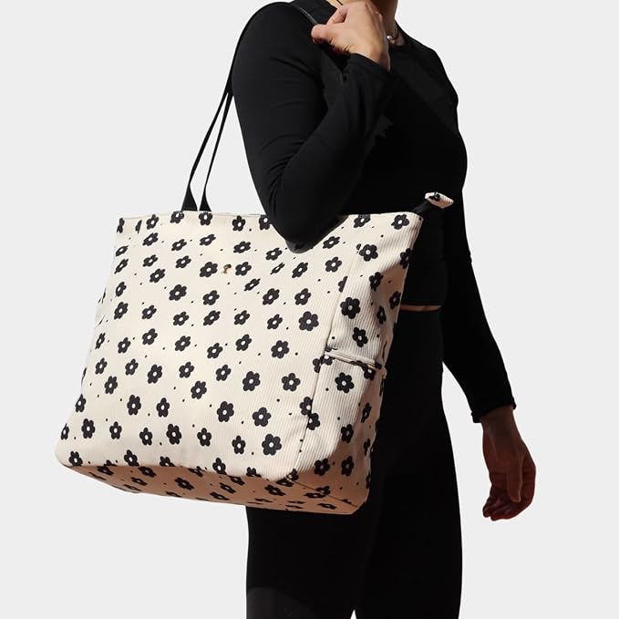 ESVAN LARGE BEACH BAG Water Resistant Lightweight 20 inch Women Oversize Tote Bag for Gym Beach Travel Pool Yoga Nurse - Image 2