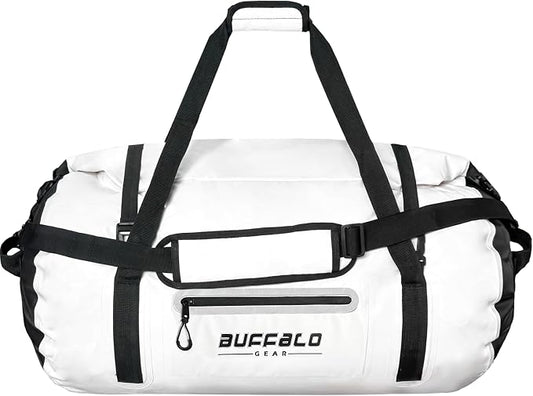 Buffalo Gear Waterproof Duffle Bag 40L 60L 80L Roll-top Dry Bag Heavy Duty Waterproof Duffel Travel Bag for Kayaking Rafting Boating Fishing Camping by BuffaloGear